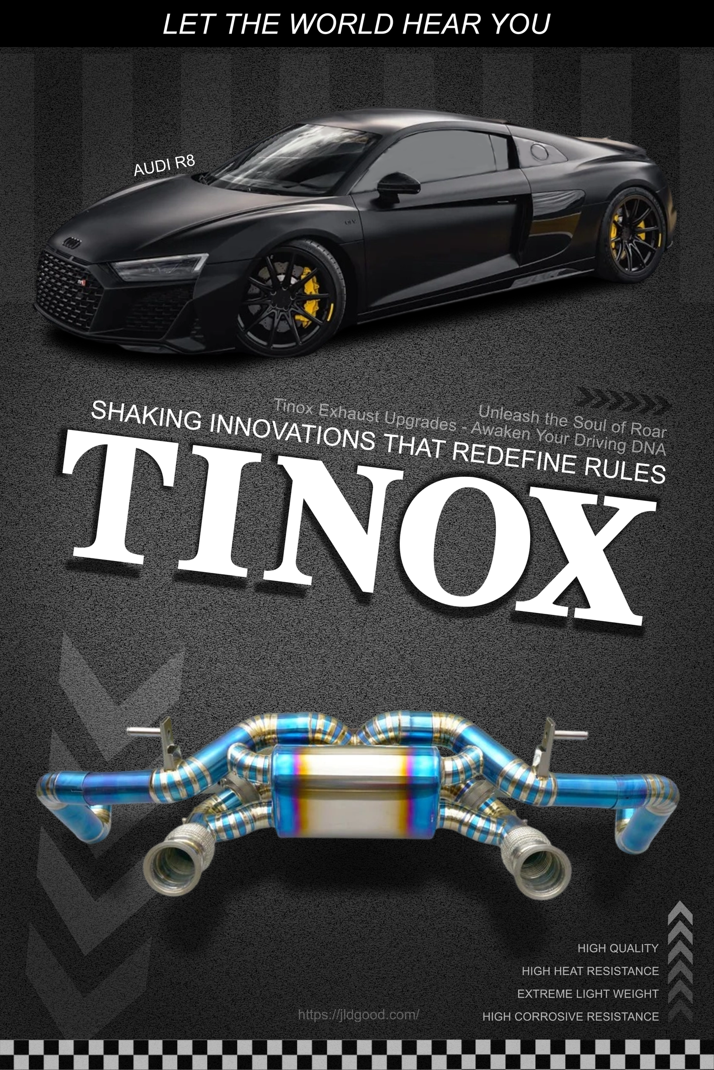 奥迪 R8 Titanium钛合金 烤蓝