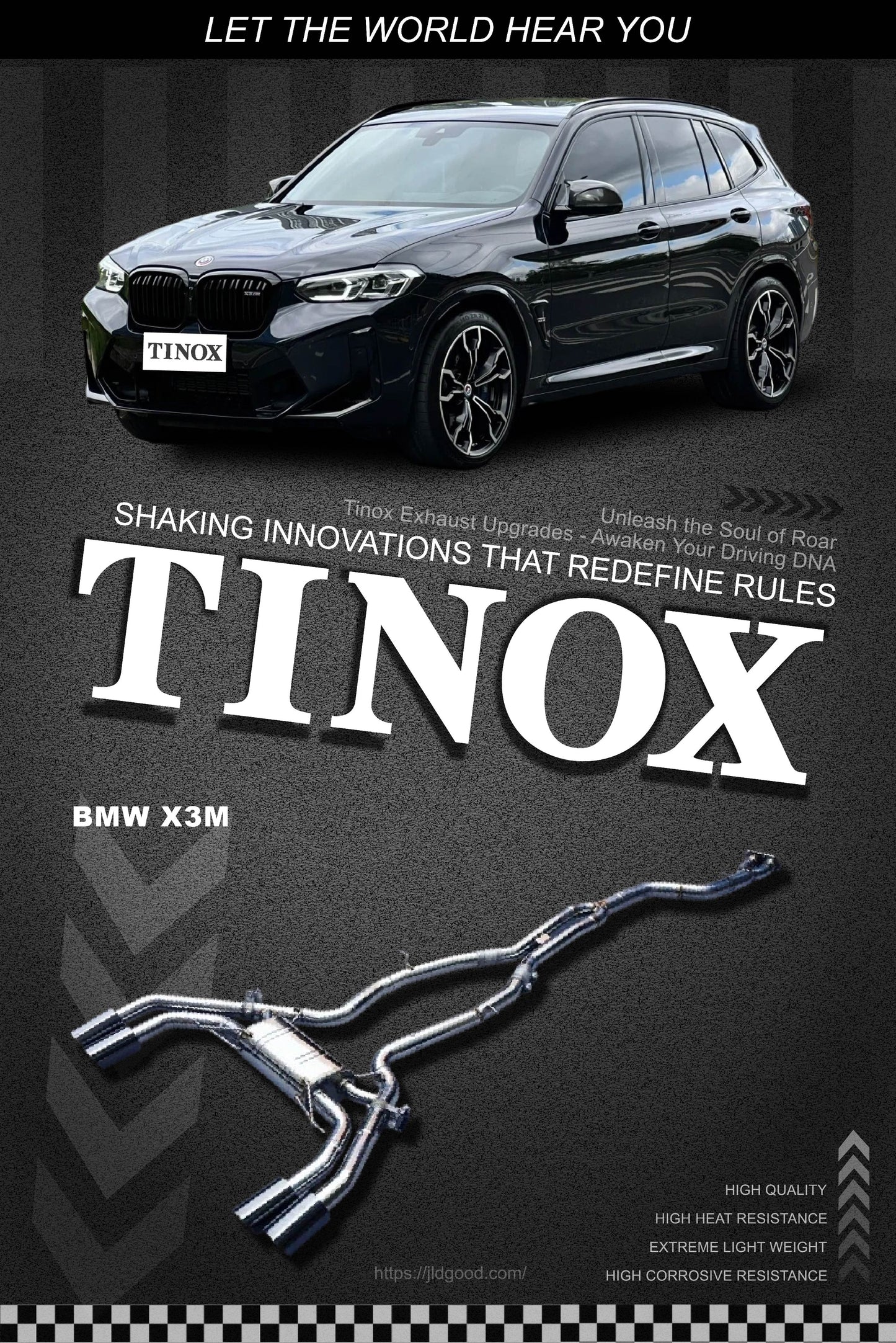 BMW X3M X4M Acero inoxidable SUS 304