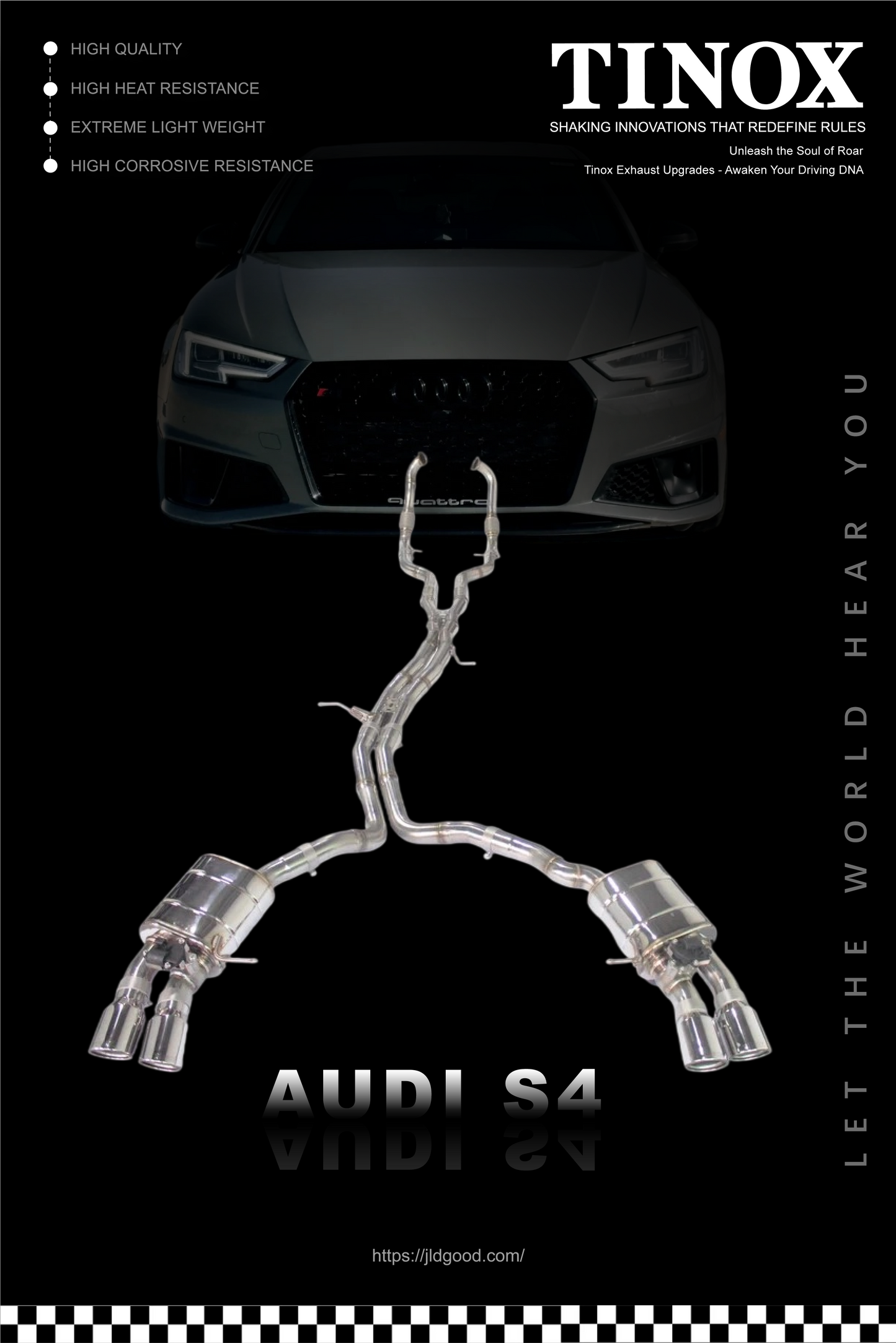 Audi S4 SUS 304 stainless steel