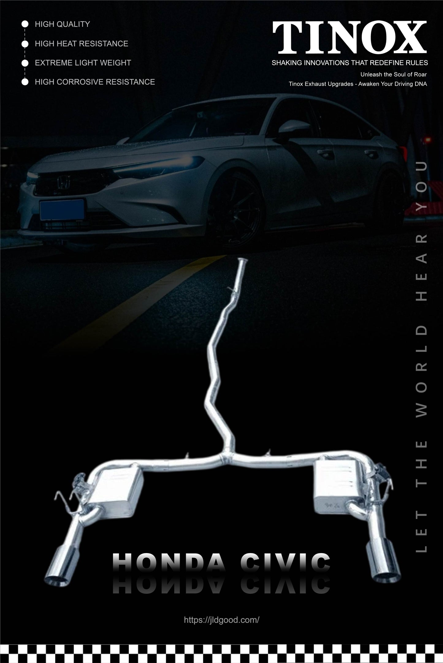 Honda Civic SUS 304 stainless steel