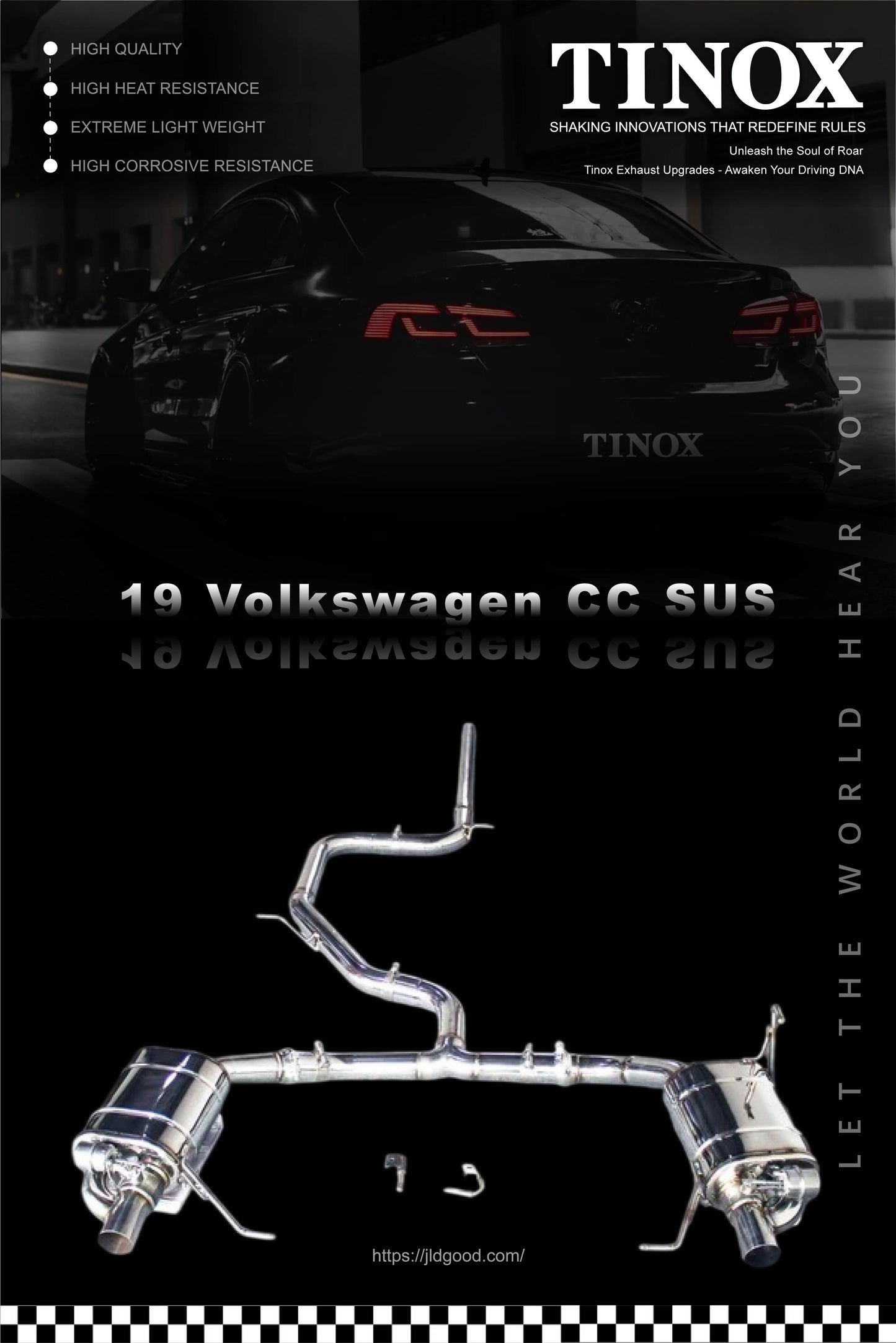 19 Volkswagen CC SUS 304 stainless steel